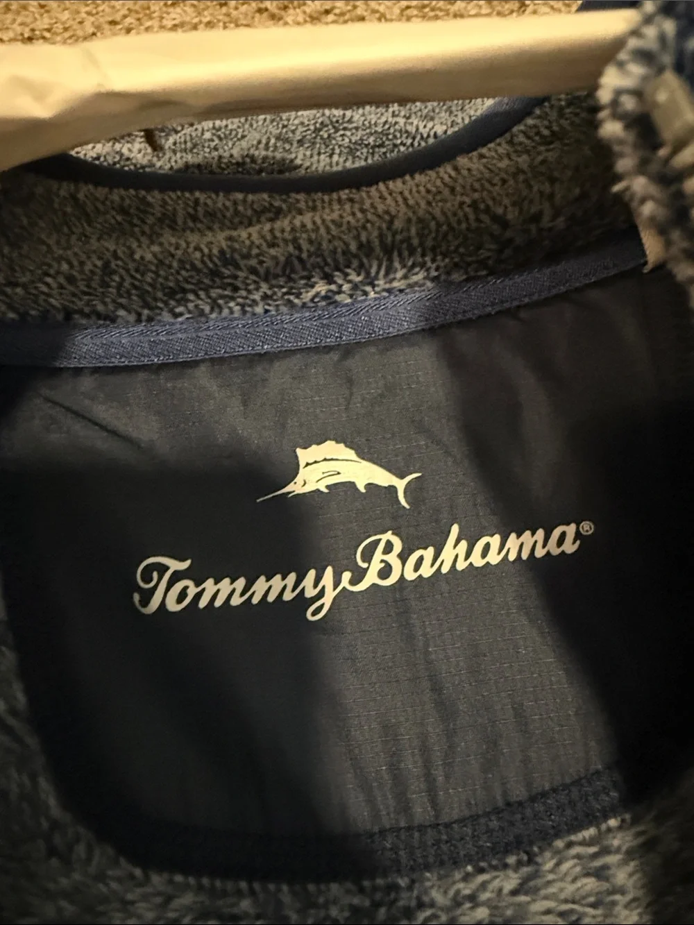 Tommy bahama Blue Quarter-Zip Fleece Pullover Sweater